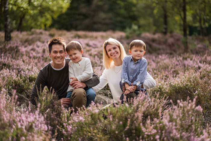 familienfoto kinder outdoor