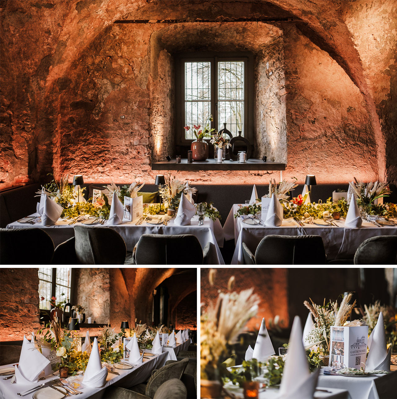 gewoelbekeller vom schloss philippsruhe dekoration für hochzeit